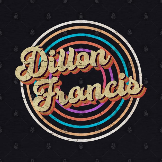 vintage circle line color Dillon Francis by KirikKikuk.Store